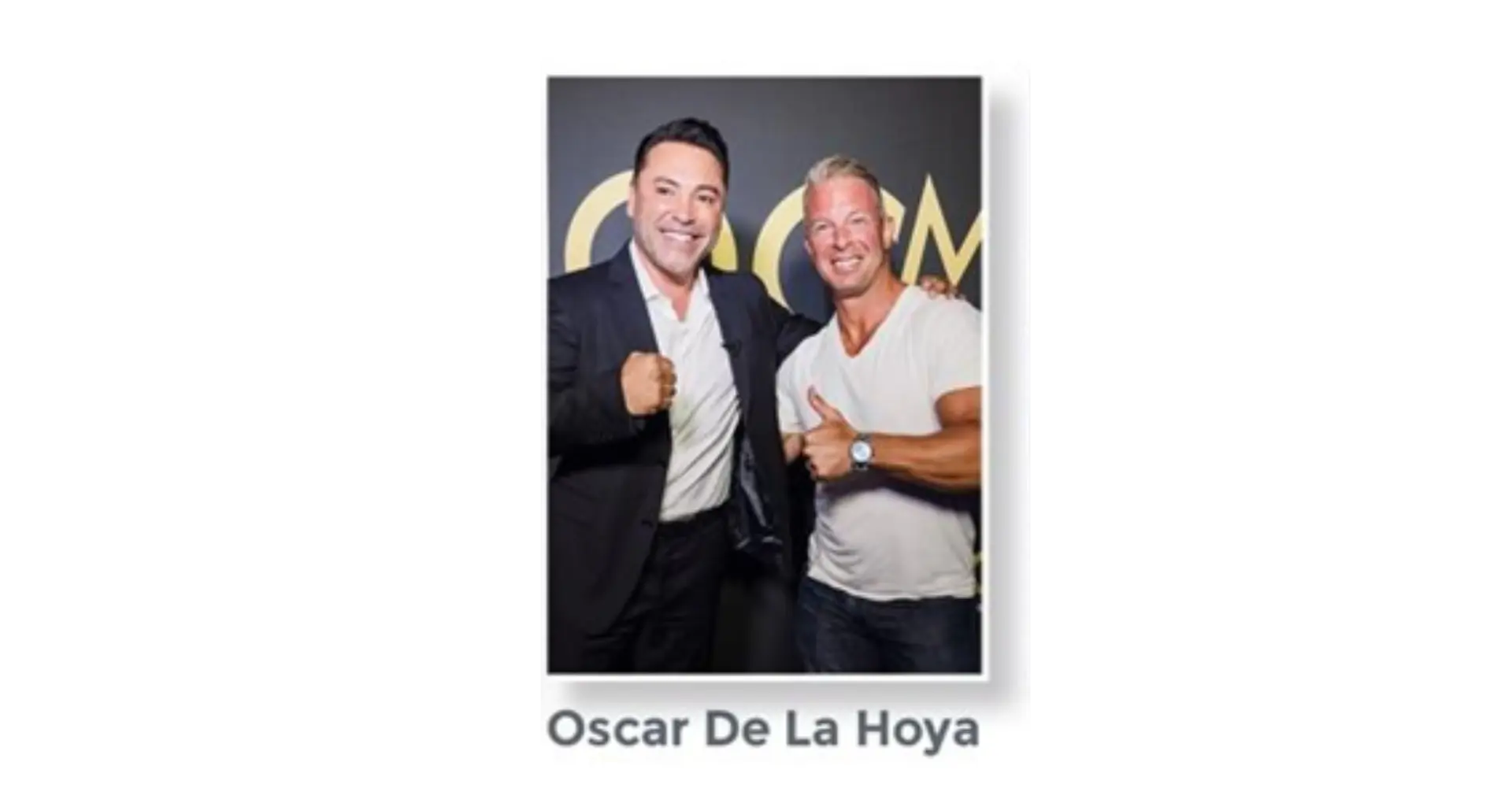 Shaun Hadsall with Oscar De La Hoya