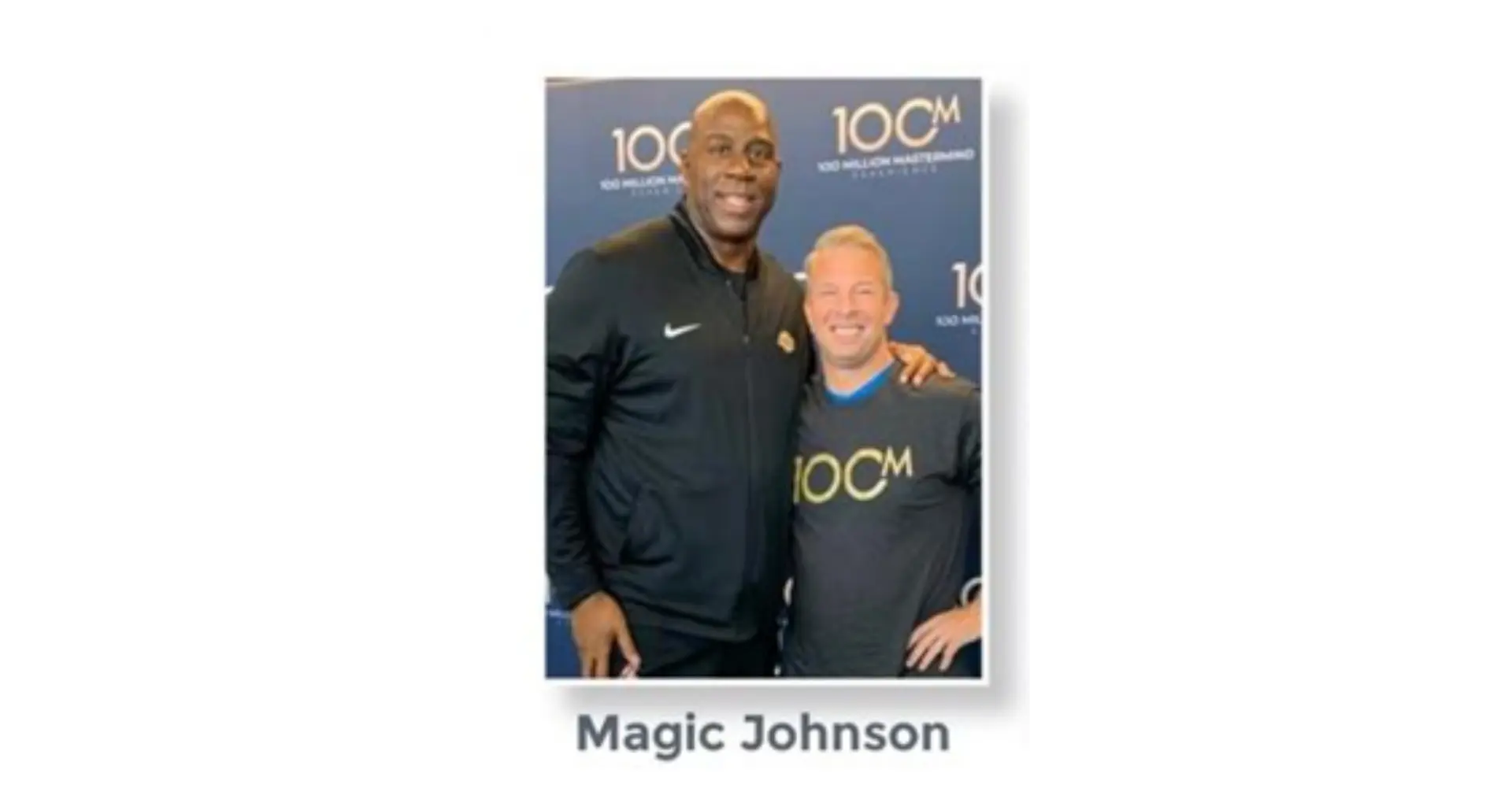 Shaun Hadsall with Magic Johnson